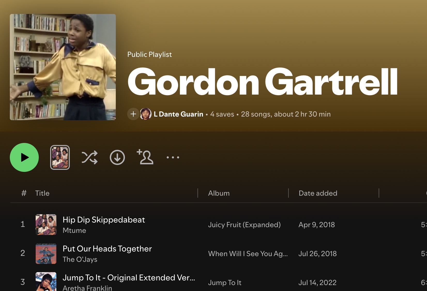 Gordon Gartrell playlist